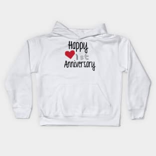 Happy 1st Anniversary Kids Hoodie